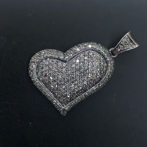 Heart shaped diamond pendant